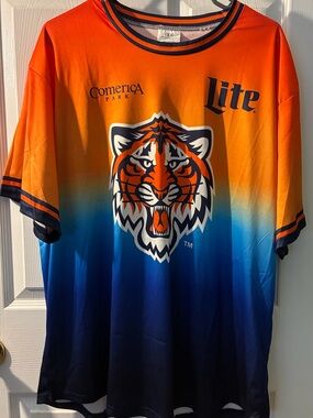 Detroit Tigers Gradient Orange to Blue men’s  Jersey- Comerica Park x Lite XXL